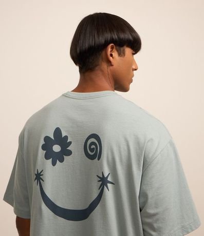 Remera Boxy en Algodón con Estampa Smile