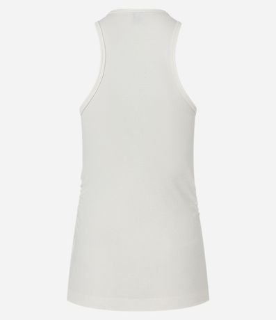 Blusa Musculosa en Rib con Drapeado Lateral 11