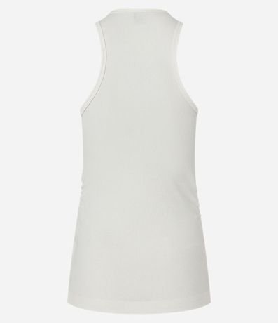 Blusa Musculosa en Rib con Drapeado Lateral 6