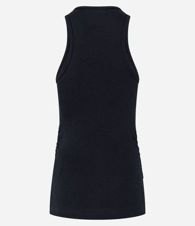 Blusa Musculosa en Rib con Drapeado Lateral 6