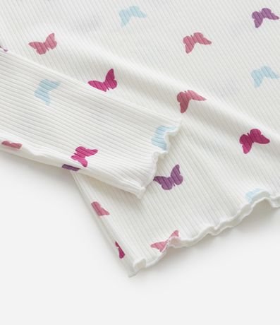 Blusa Infantil Acanalada con Manga Abullonada - Talle 5 a 14  años 5