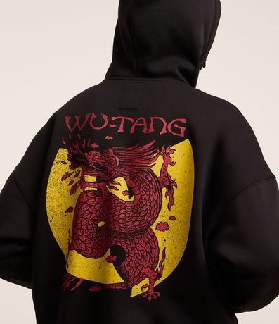 Saco Boxy en Fleece con Felpa y Estampa de Dragón Oriental Wu Tang Clan 2