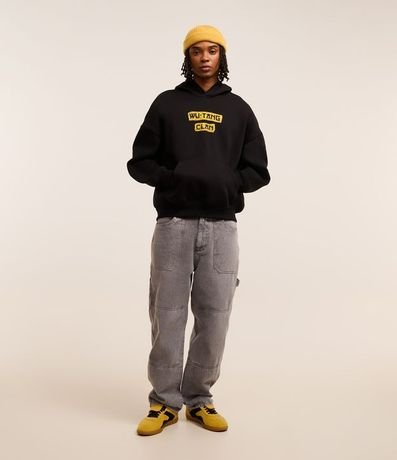 Saco Boxy en Fleece con Felpa y Estampa de Dragón Oriental Wu Tang Clan 3