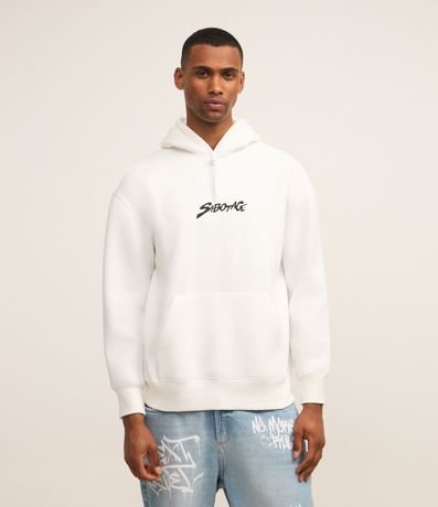 Buzo Relaxed con Estampa Sabotage en Fleece