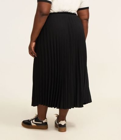 Pollera Midi Plisada con Cintura Elástica Curve & Plus Size 3
