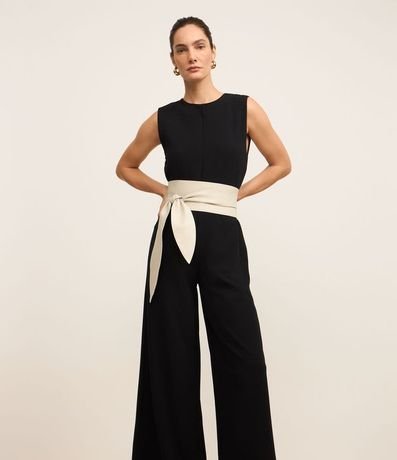 Mono Pantalona en Crepé con Abertura en la Espalda 1