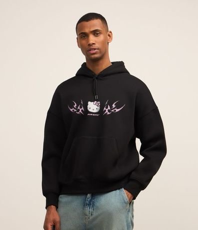 Saco Boxy en Fleece con Estampa Hello Kitty