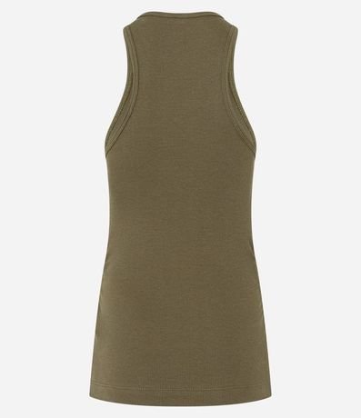 Blusa Musculosa en Rib con Drapeado Lateral 6