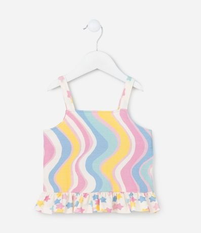 Conjunto Infantil con Volados y Estampa de Estrellas - Talle 1 a 5 años 2