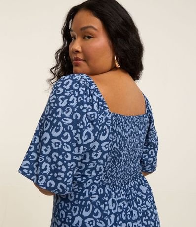 Vestido Midi en Chalis con Estampa Leopardo Curve & Plus Size 2