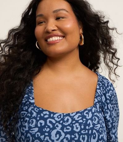 Vestido Midi en Chalis con Estampa Leopardo Curve & Plus Size 4