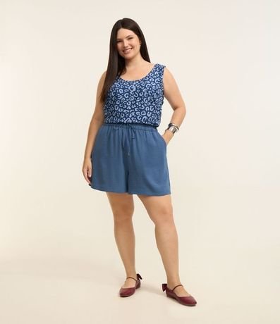 Musculosa Estampada Animal Print Leopardo Curve & Plus Size 2