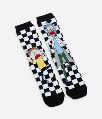 Media Caña Larga en Algodón con Estampa Rick y Morty 4