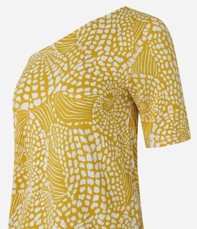 Blusa Hombro Único en Viscosa con Estampa Caracoles 2