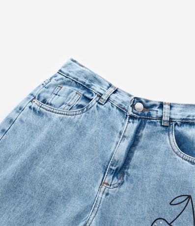 Pantalón Wide Leg Infantil con Estampa Lazos y Cerezas - Talle 5 a 14 años 3