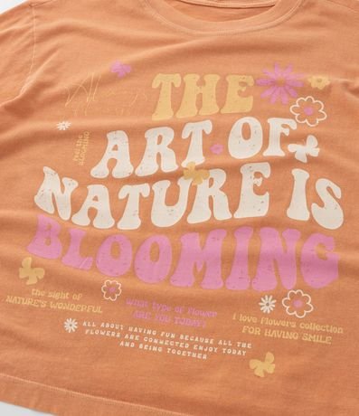 Remera Boxy Desteñida con Estampa Flor Curve & Plus Size 7