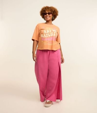Remera Boxy Desteñida con Estampa Flor Curve & Plus Size 2