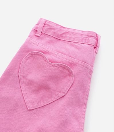 Pantalón Wide Leg Infantil con Bolsillos Corazón - Talle 5 a 14 años 7
