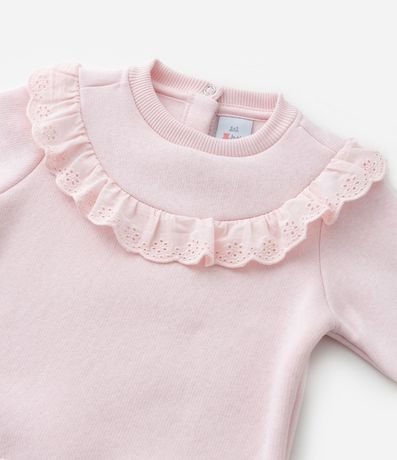 Buzo Infantil Calentito con Volado Broderie - Talle 0 a 18 meses 8