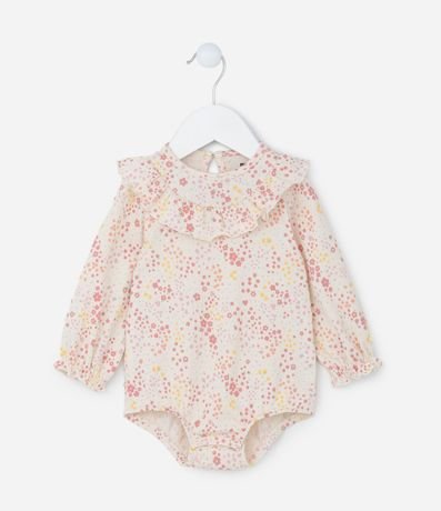 Body Infantil con Textura y Volados - Talle 0 a 18 meses