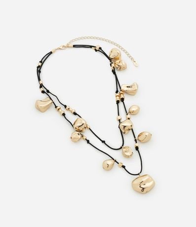 Maxi Collar Resinado con Multicolgantes en Efecto Martillado 2