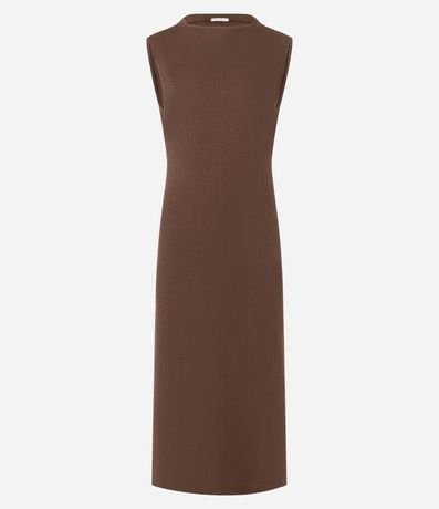 Vestido Midi Texturizado con Drapeado Lateral 7