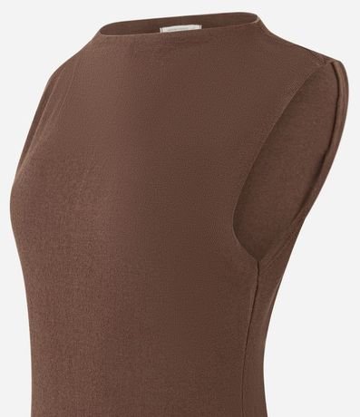 Vestido Midi Texturizado con Drapeado Lateral 8