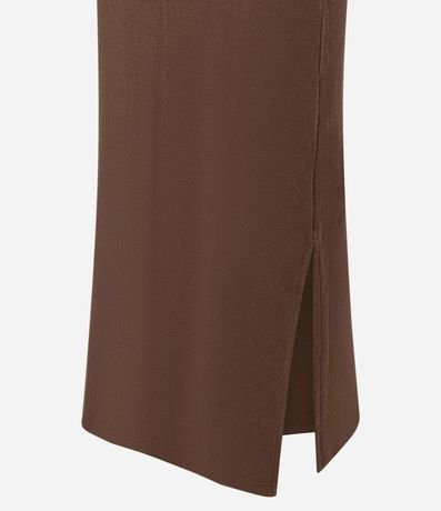 Vestido Midi Texturizado con Drapeado Lateral 9