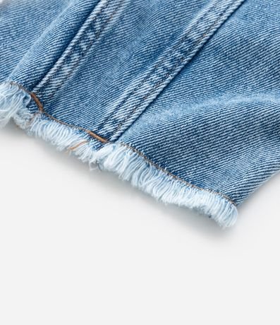 Campera Corta Infantil en Jean con Brillos Aplicados - Talle 5 a 14 años 4