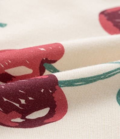 Conjunto en Algodón con Estampa de Cerezas y Volado de Tul - Talle 1 a 5/6 años 5