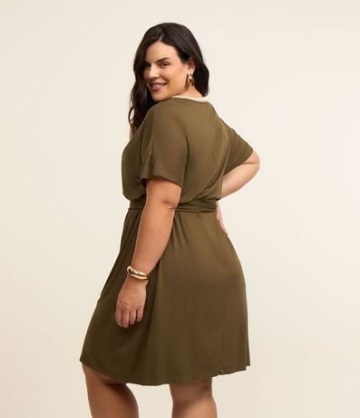 Vestido corto en Crepé con Cuello de Punto Curve & Plus Size 3