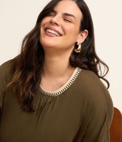 Vestido corto en Crepé con Cuello de Punto Curve & Plus Size 4