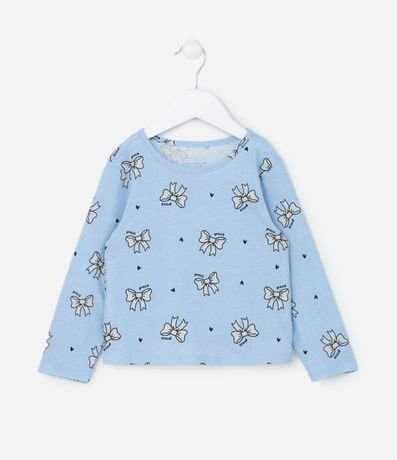 Blusa Infantil con Estampa de Moñas - Talle 1 a 6 años