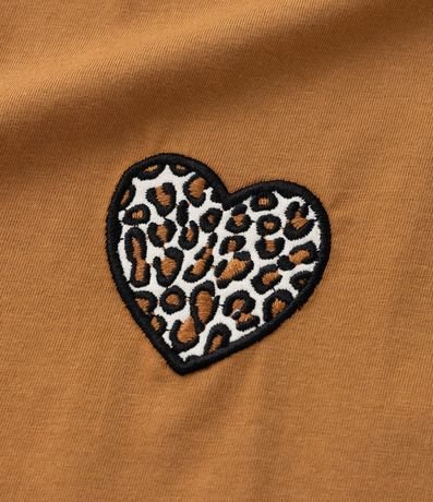 Blusa con Bordado de Corazón Leopardo Curve & Plus Size 6