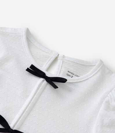 Blusa Infantil Texturizada con Lacitos Contrastantes - Talle 1 a 6 años 6