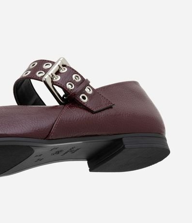Zapatilla en Berniz con Efecto Mojado y Hebilla con Ojal 5