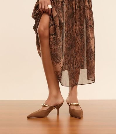 Zapato Tacones en PU Mule con Enfeite Bold 1