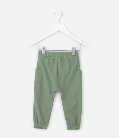 Pantalón Infantil con Textura Waffle y Bolsillos - Talle 0 a 18 meses 2