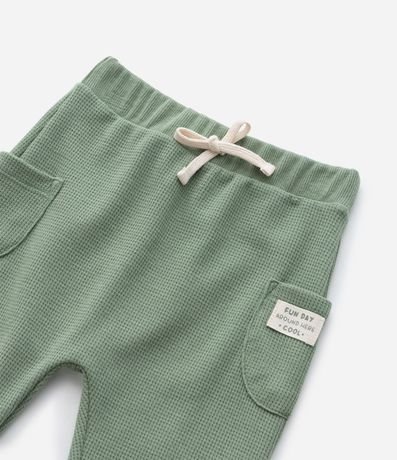 Pantalón Infantil con Textura Waffle y Bolsillos - Talle 0 a 18 meses 6
