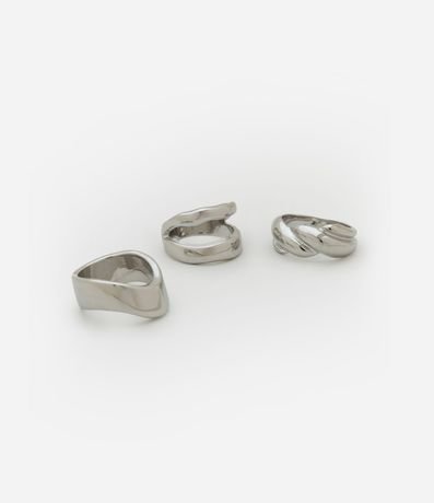 Kit 03 Anillos en Metal con Formatos Diversos 2