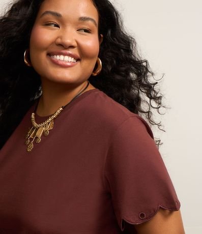 Blusa en Algodón con Bordado en la Manga Curve & Plus Size 3