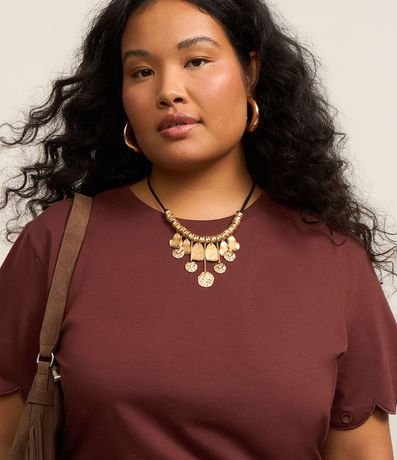 Blusa en Algodón con Bordado en la Manga Curve & Plus Size 4