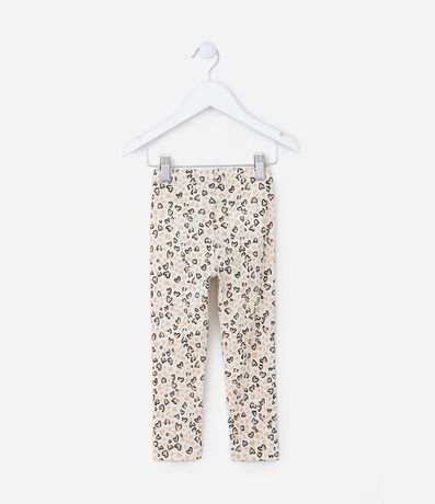 Pantalón Legging Infantil Acanalada con Estampa Corazones - Talle 1 a 6 años 2