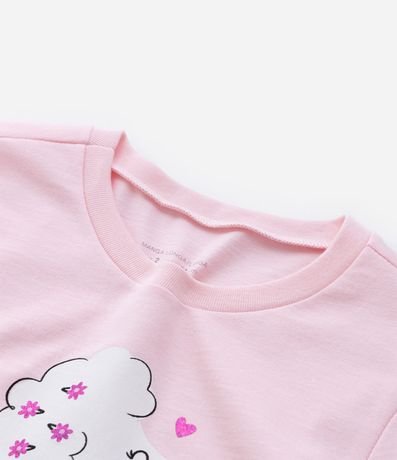 Blusa Infantil con Estampa Poodle y Corazones - Talle 1 a 6 años 5