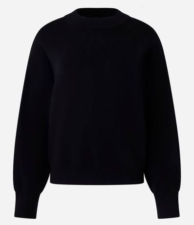 Buzo Suéter en Tricot con Puño Ajustado