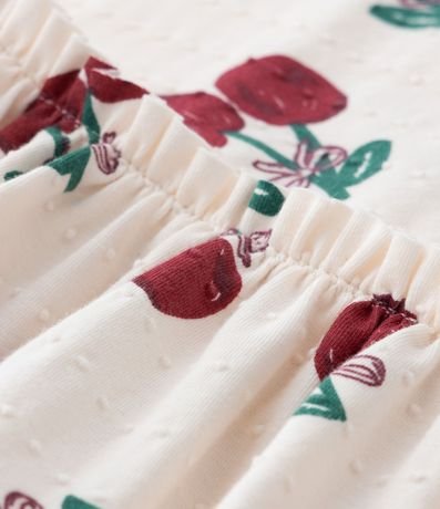 Vestido Infantil en Algodón con Estampado de Cerezas - Talle 1 a 6 años 4