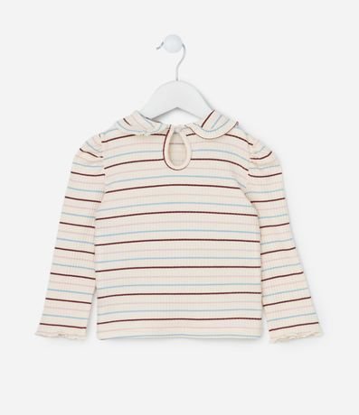 Blusa Infantil Acanalada con Cuello Diferenciada - Talle 1 a 6 años 2