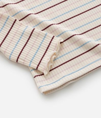 Blusa Infantil Acanalada con Cuello Diferenciada - Talle 1 a 6 años 5