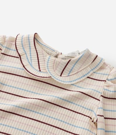 Blusa Infantil Acanalada con Cuello Diferenciada - Talle 1 a 6 años 6