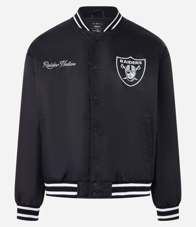 Campera Bomber en Poliamida con Estampa Lettering NFL 7